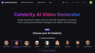 Celebrity AI - AI tool for Marketing