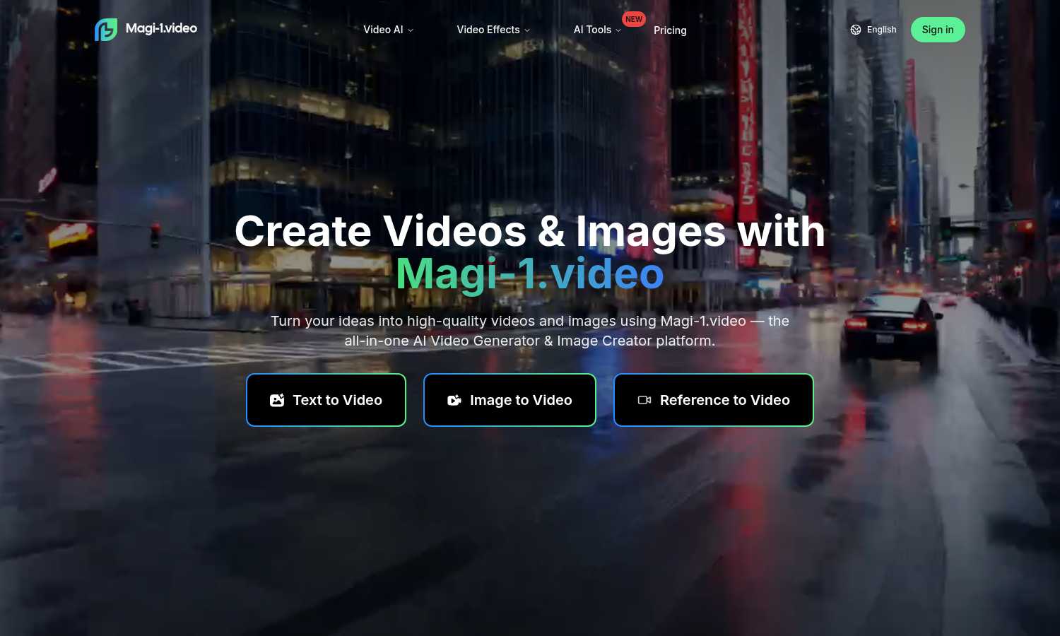 Magi-1 application interface and features