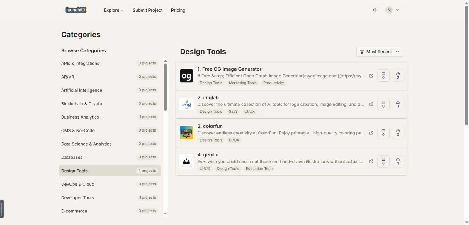 LaunchitX application interface and features