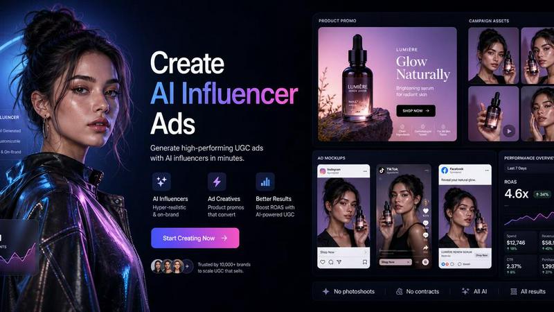 AI Influencer Studio application interface and features
