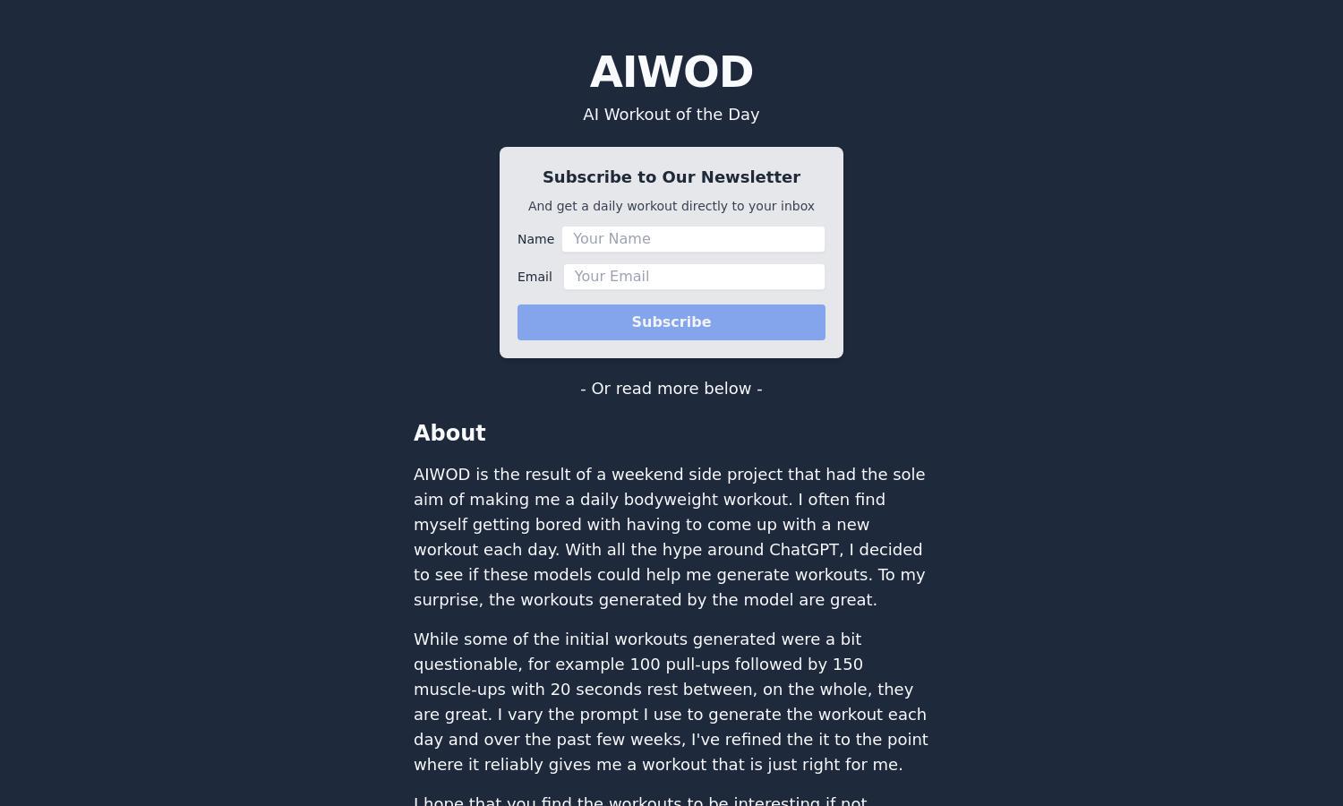 AIWOD Website