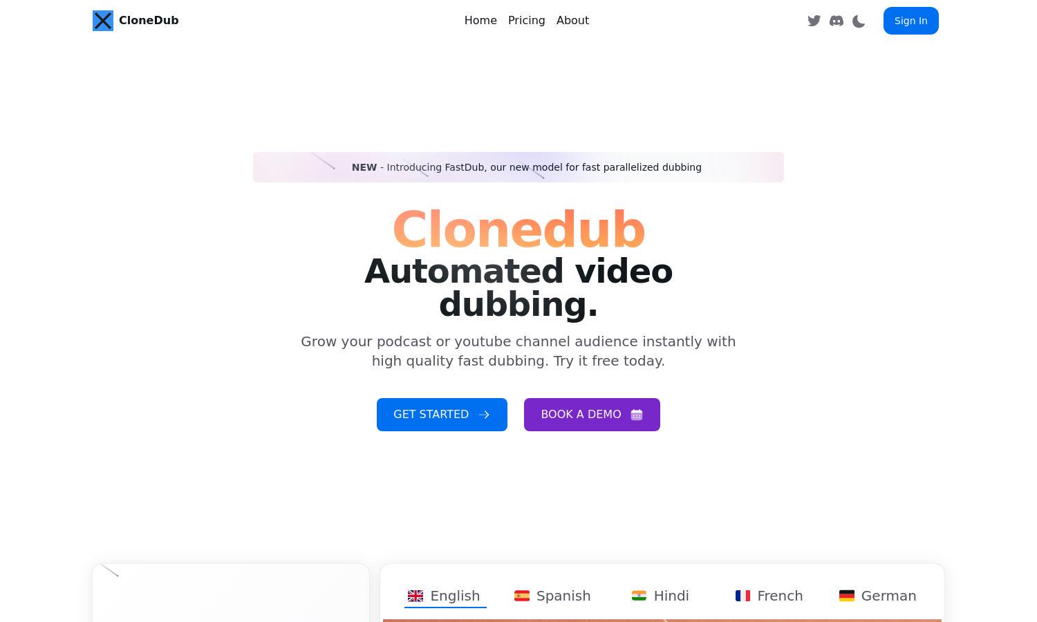 CloneDub Website