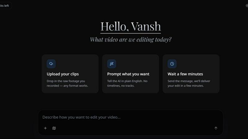 Editly AI application interface and features
