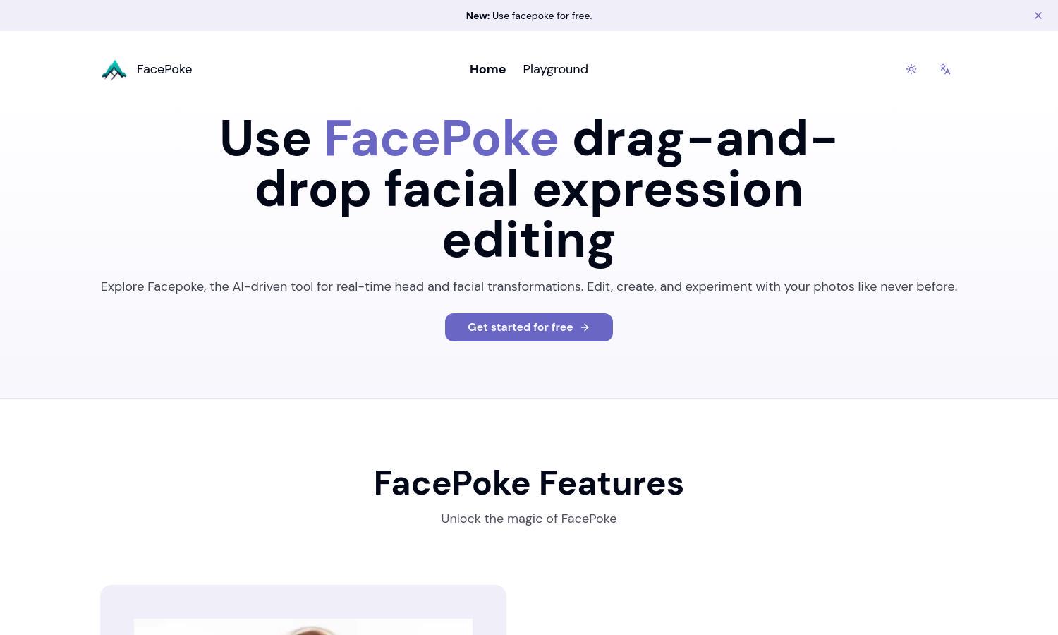 FacePoke Website