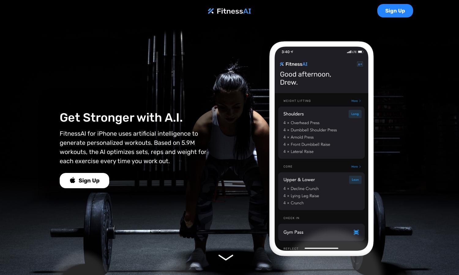 FitnessAI Website