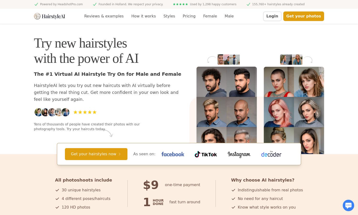 Hairstyle AI Website