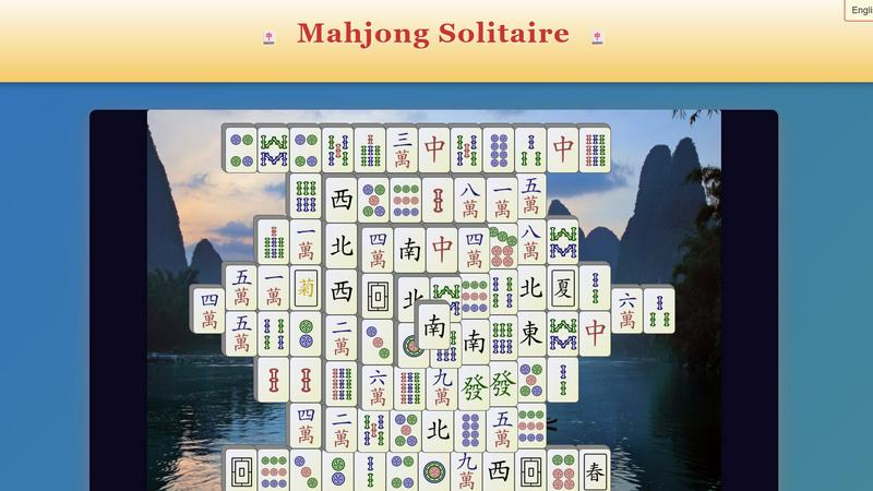 Mahjong Solitaire application interface and features