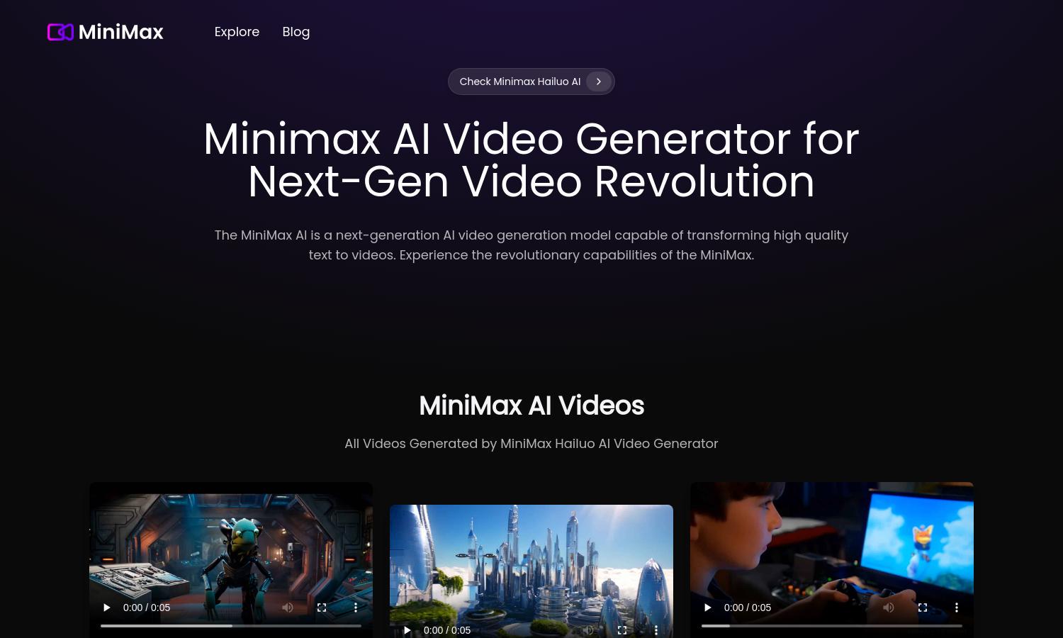 MiniMax AI Website