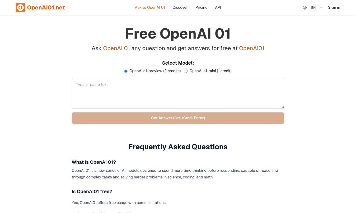 OpenAI01.net Website