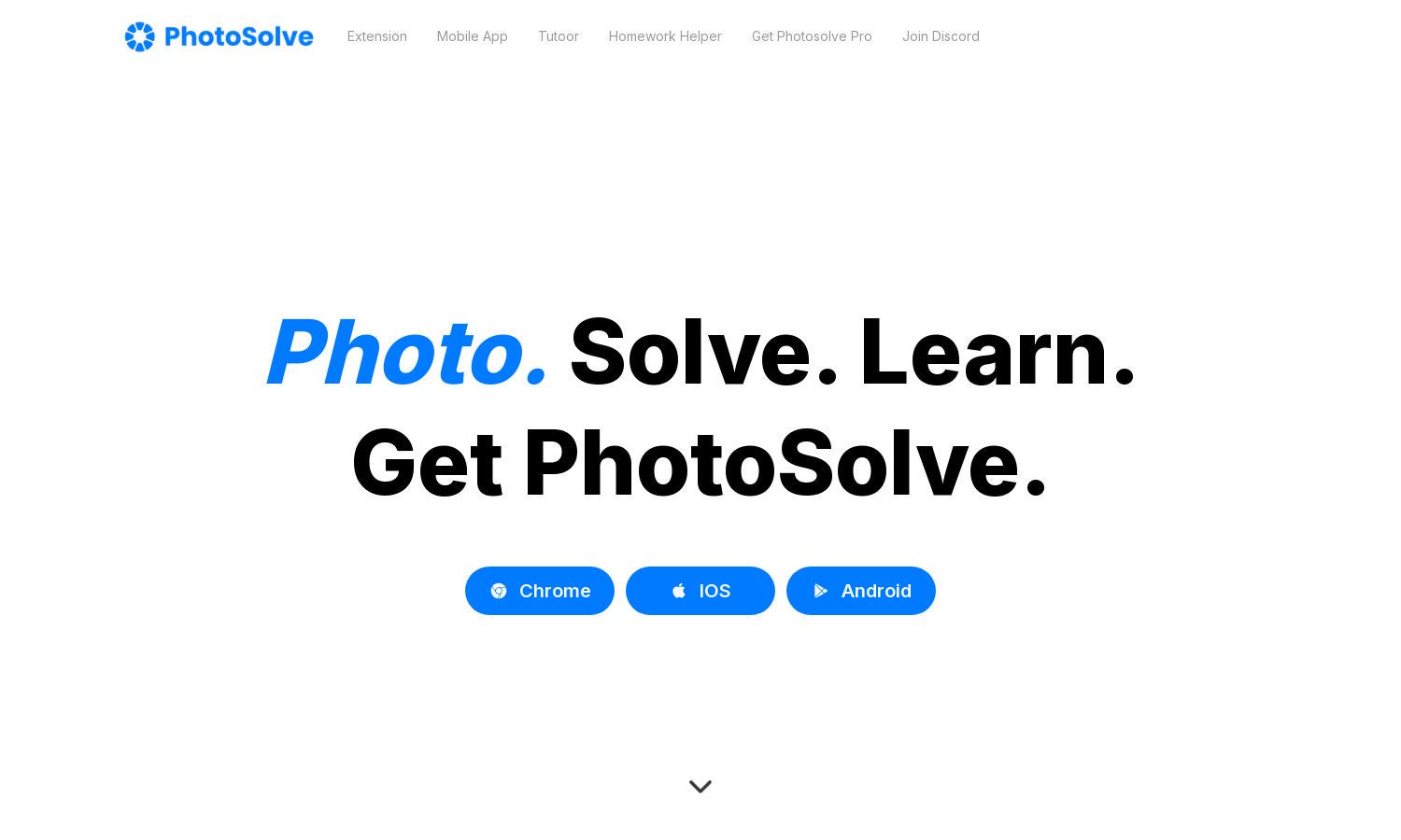 PhotoSolve Website