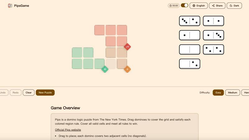 pipsgames application interface and features