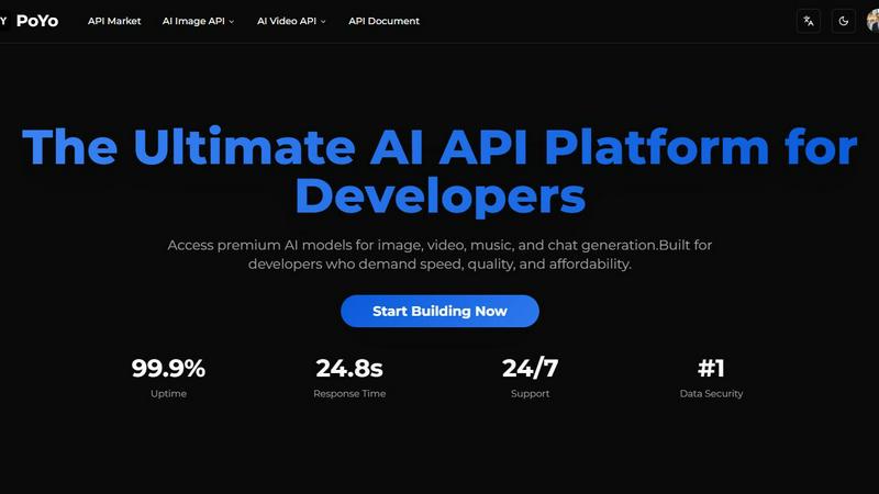 PoYo API application interface and features