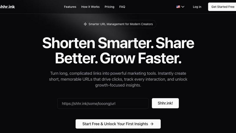 shhr.ink application interface and features