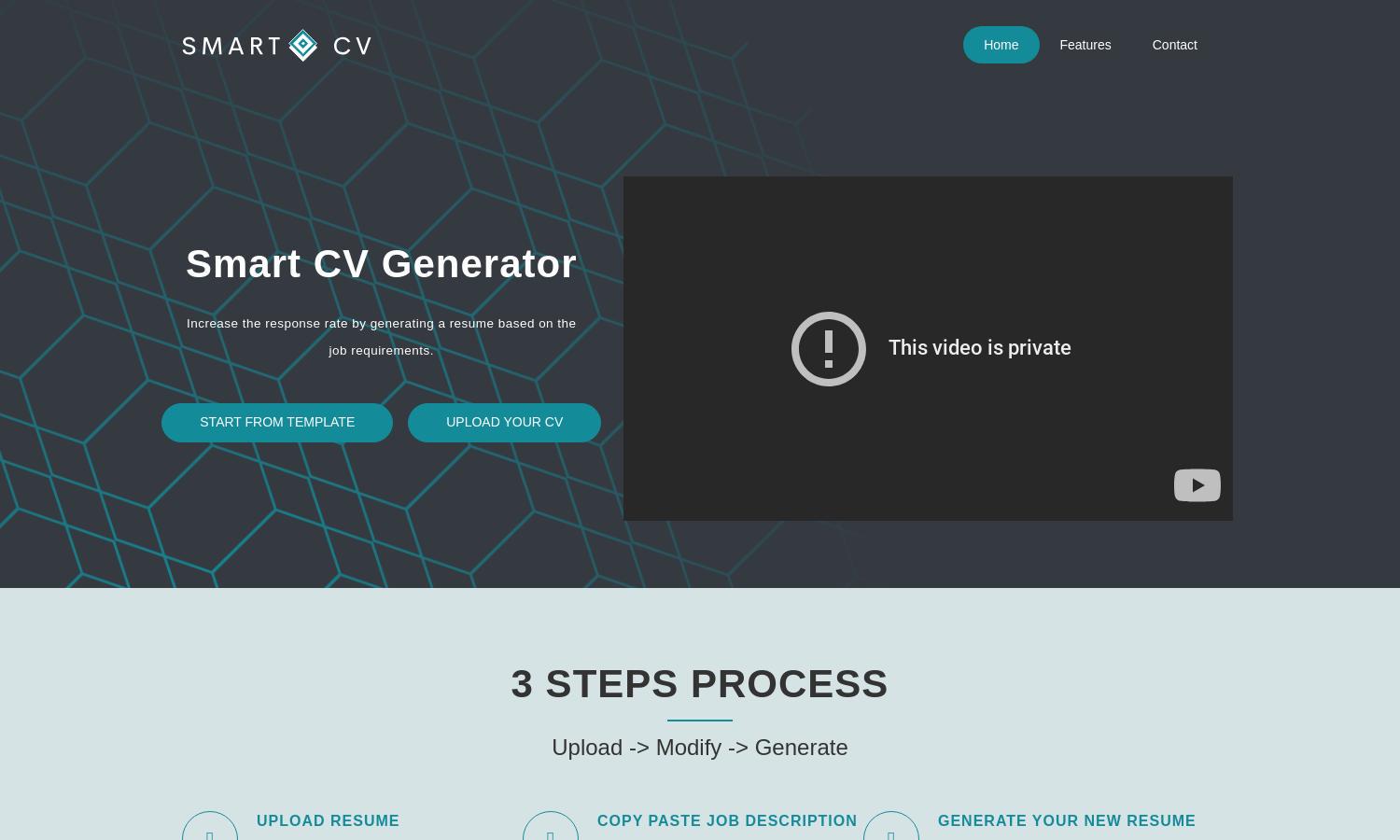 Smart CV Generator Website