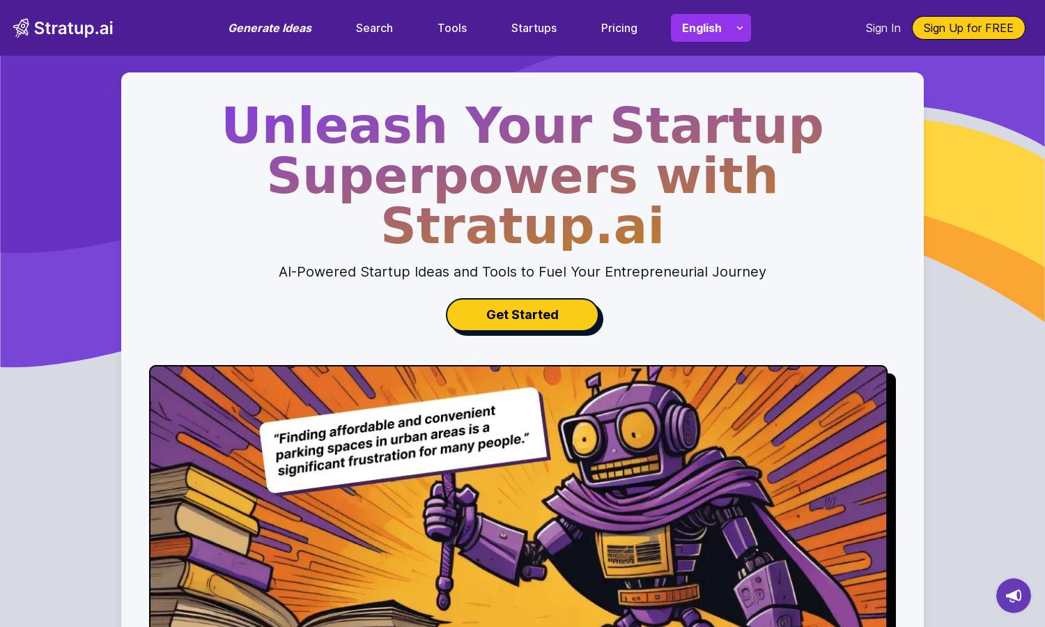 Stratup.ai Website