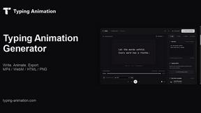 Typing Animation - tool for Content Creation