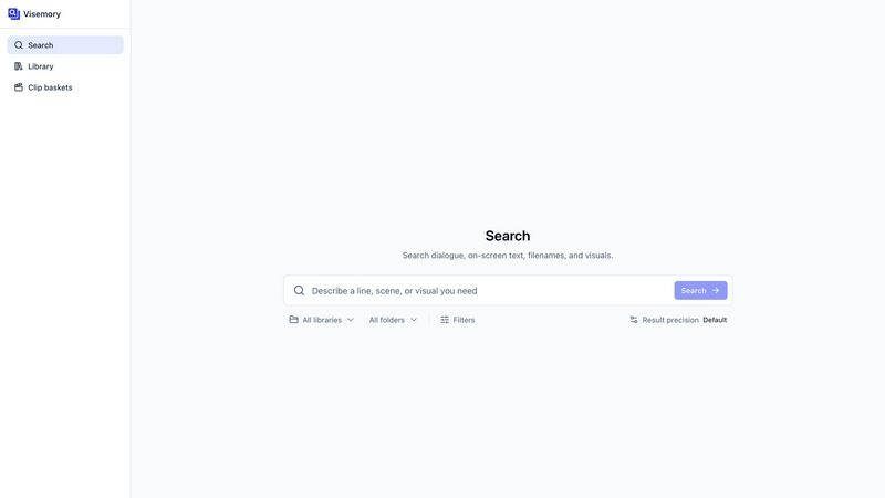 Visemory application interface and features