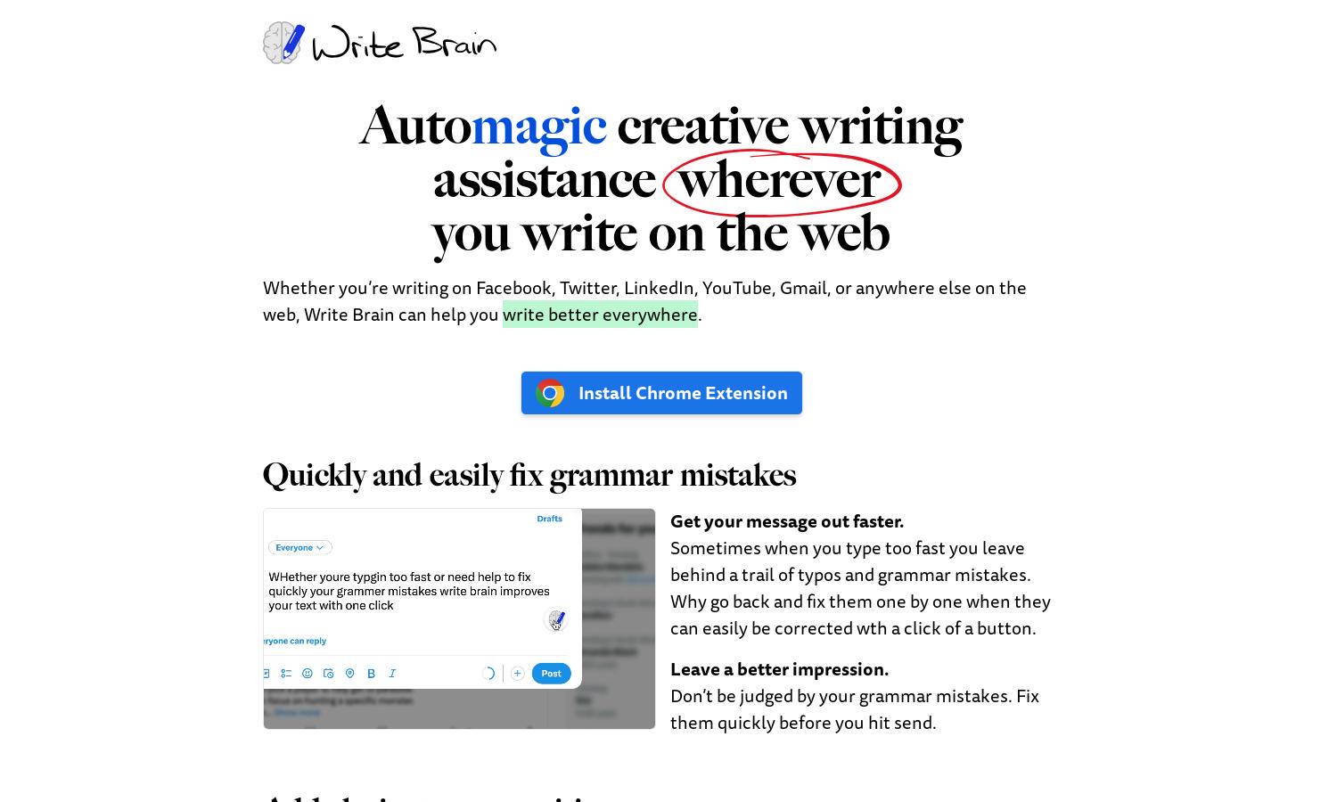 Write Brain Website