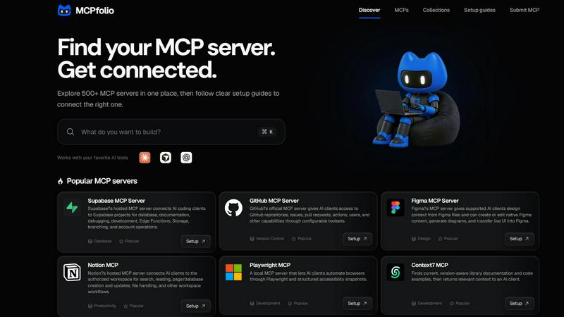 mcpfolio application interface and features
